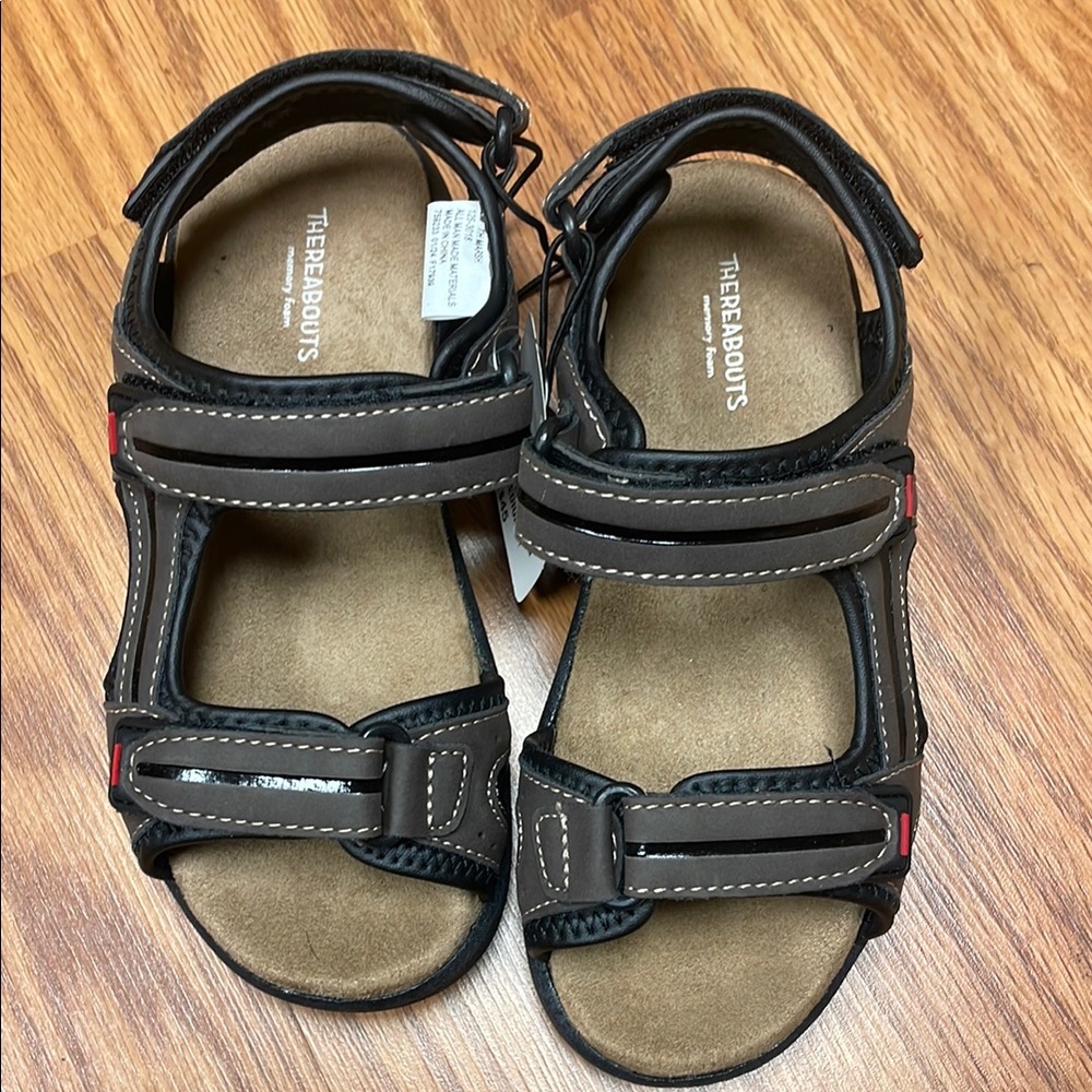 TheraBout Kids' Black and Brown Sandals